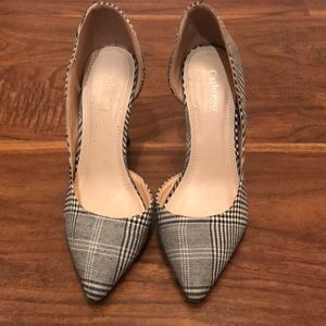 Catherine Malandrino black plaid heels